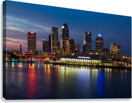 City skyline of Tampa Florida at sunset  Canvas Print