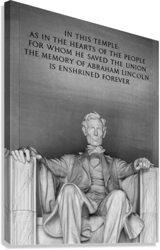 President Lincoln statue  Canvas Print