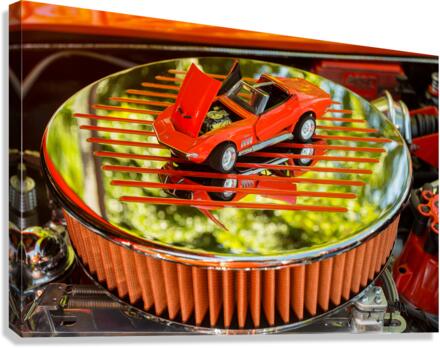 Engine compartment of chromed Stingray  Canvas Print