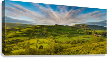 Typical english or welsh farming country  Canvas Print