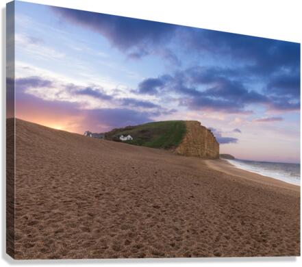 Sunrise at West Bay Dorset in UK  Impression sur toile