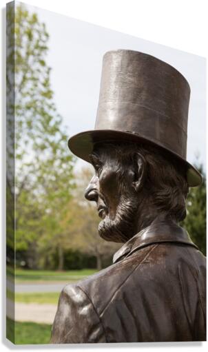 Detail of head of statue of President Lincoln  Canvas Print