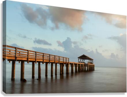 Long exposure Waimea Pier Kauai  Impression sur toile