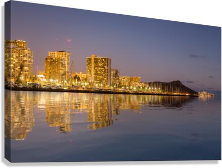 Panorama of Waikiki Honolulu Hawaii  Impression sur toile