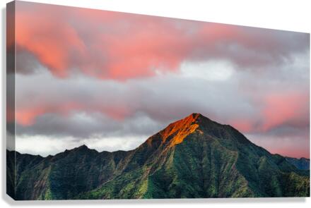 Panorama of Hanalei on island of Kauai Canvas Print