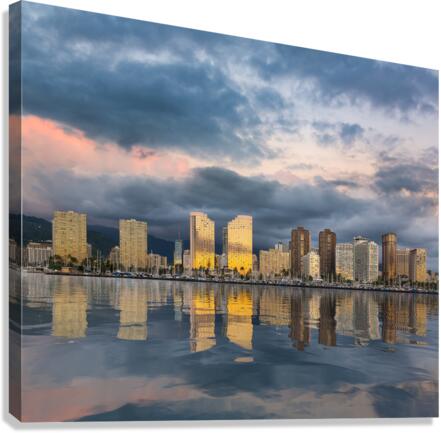 Panorama of Waikiki Honolulu Hawaii  Canvas Print