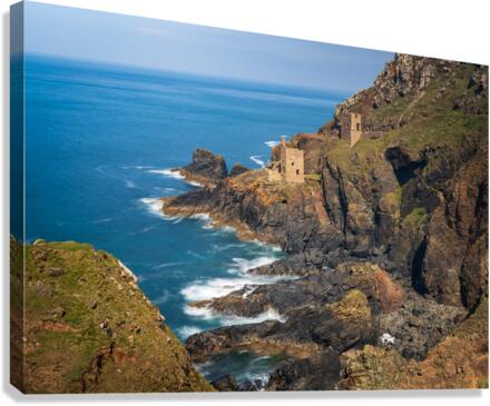 Long duration image of the ruins at Botallack tin mine  Canvas Print
