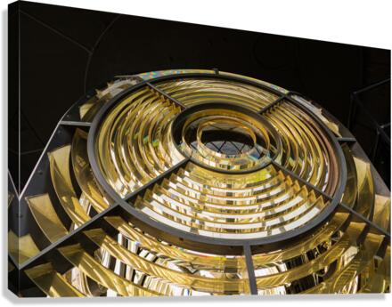 Detail of lighthouse lens at Lizard Light house in Cornwall  Canvas Print