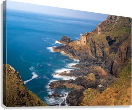 Long duration image of the ruins at Botallack tin mine  Canvas Print
