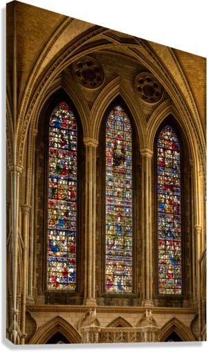 Stained glass window in Truro cathedral in Cornwall  Canvas Print