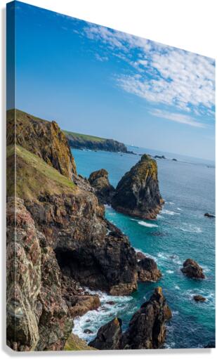 View towards the Lizard from Kynance Cove in Cornwall  Canvas Print