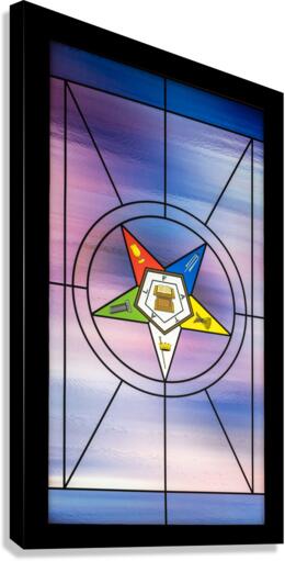 Stained glass window for the order of the Eastern Star  Canvas Print