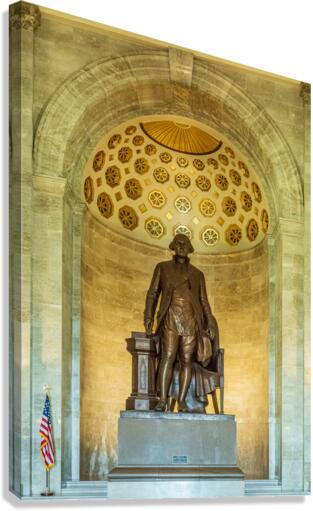 Statue of George Washington in Masonic Memorial  Canvas Print