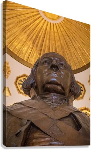 Head of the statue of George Washington  Impression sur toile