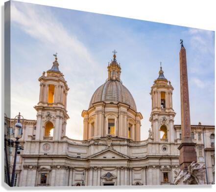 Dusk in famous Piazza Navona  Canvas Print
