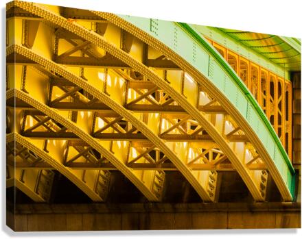 Underneath Southwark Bridge in London  Impression sur toile