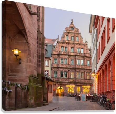 Ritter Hotel in old town of Heidelberg Germany  Canvas Print