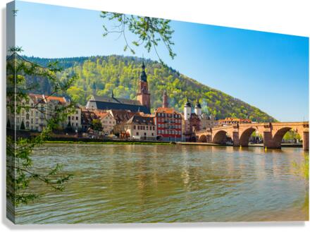 Old bridge into town of Heidelberg Germany  Impression sur toile