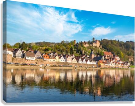 Town of Hirschhorn Hesse Germany  Canvas Print