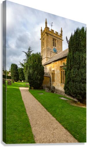 Old church in Cotswold district of England  Impression sur toile