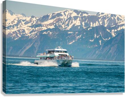 Kenai Fjord boat tour near Seward Alaska  Canvas Print