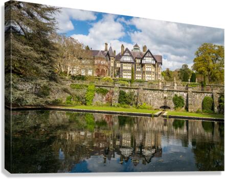 View of the manor house at Bodnant Gardens in North Wales  Canvas Print