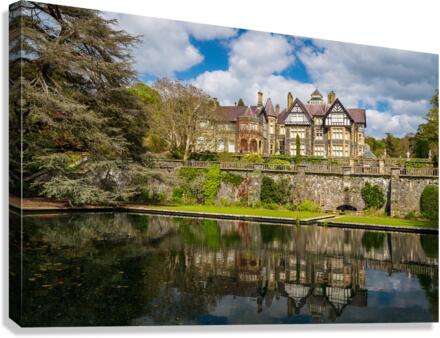 View of the manor house at Bodnant Gardens in North Wales  Canvas Print