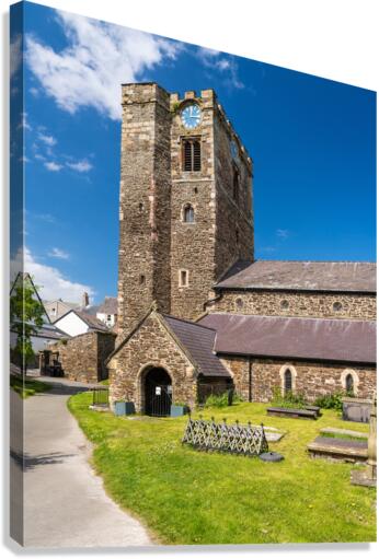 St Marys Church in historic Conwy in North Wales  Canvas Print