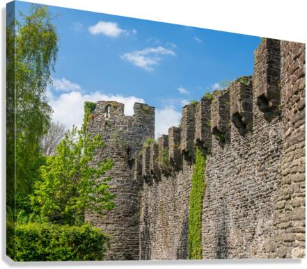 Ancient toilets in the historic Conwy castle in North Wales  Canvas Print