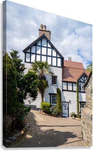 Pretty victorian home in the ancient city of Conwy in North Wale  Canvas Print
