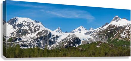 Panorama of Worthington Glacier near Thompson Pass Alaska  Canvas Print