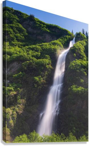 Dramatic waterfall of Bridal Veil Falls in Keystone Canyon  Canvas Print