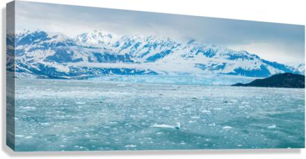 The Hubbard glacier near Valdez in Alaska on cloudy day  Canvas Print
