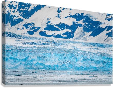 The Hubbard glacier near Valdez in Alaska on cloudy day  Canvas Print