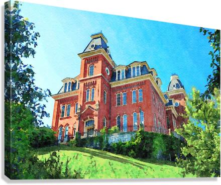Water color of Woodburn Hall at WVU in Morgantown  Canvas Print