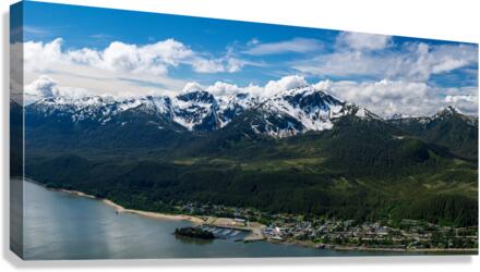 View from Mount Roberts toward Mt Bradley above Juneau Alaska  Canvas Print