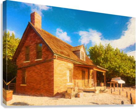 Pastel sketch of lighthouse keeper house Bill Baggs  Canvas Print