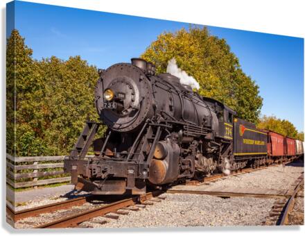 WMRR Steam train in Frostburg MD  Canvas Print