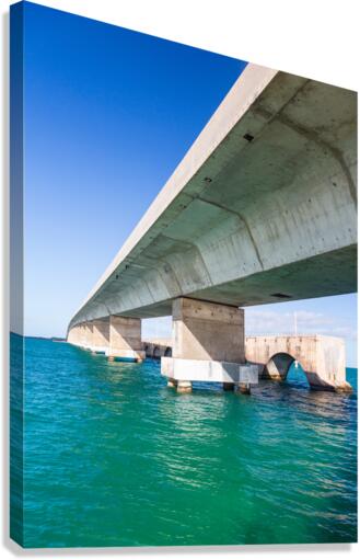 Florida Keys bridge and heritage trail  Canvas Print