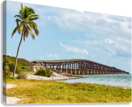 Florida Keys rail bridge and heritage trail  Canvas Print