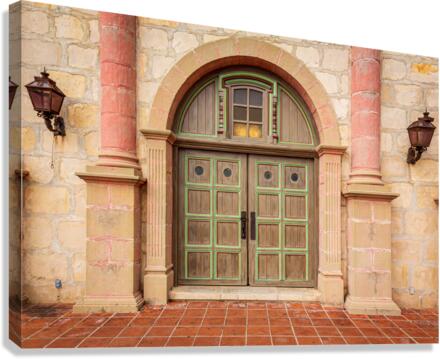Doorway at Santa Barbara Mission  Impression sur toile