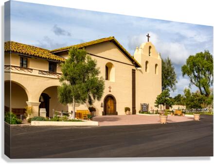 Cloudy day at Santa Ines Mission California  Impression sur toile
