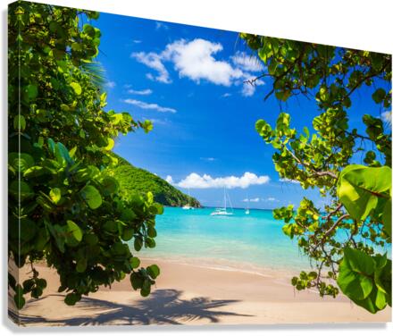 Glorious beach at Anse Marcel on St Martin  Impression sur toile