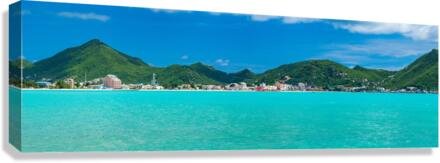 Panorama of Philipsburg Sint Maarten  Impression sur toile