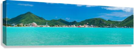 Panorama of Philipsburg Sint Maarten Canvas Print