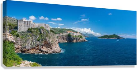 Fort Lawrence and city walls of the old town of Dubrovnik  Canvas Print