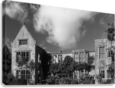 Abandoned historic British building in monochrome  Canvas Print