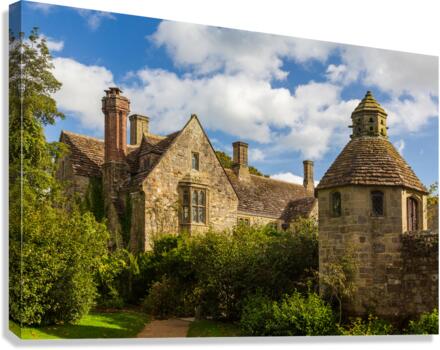 Historic british stately home with walled garden Canvas Print