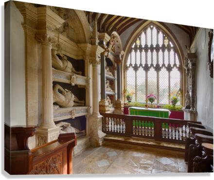 Interior of St Mary Church Swinbrook  Impression sur toile