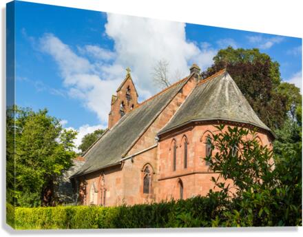 St Hilary Church Erbistock by River Dee Canvas Print